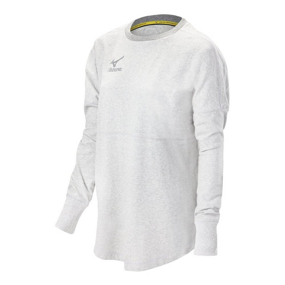 Womens Mizuno Hitter’s Pullover White Philippines (MNHBKO950)